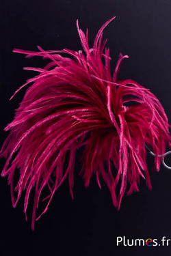 Federbusch Strauss mit Schlaufe - Höhe 18-20 cm - bordeaux